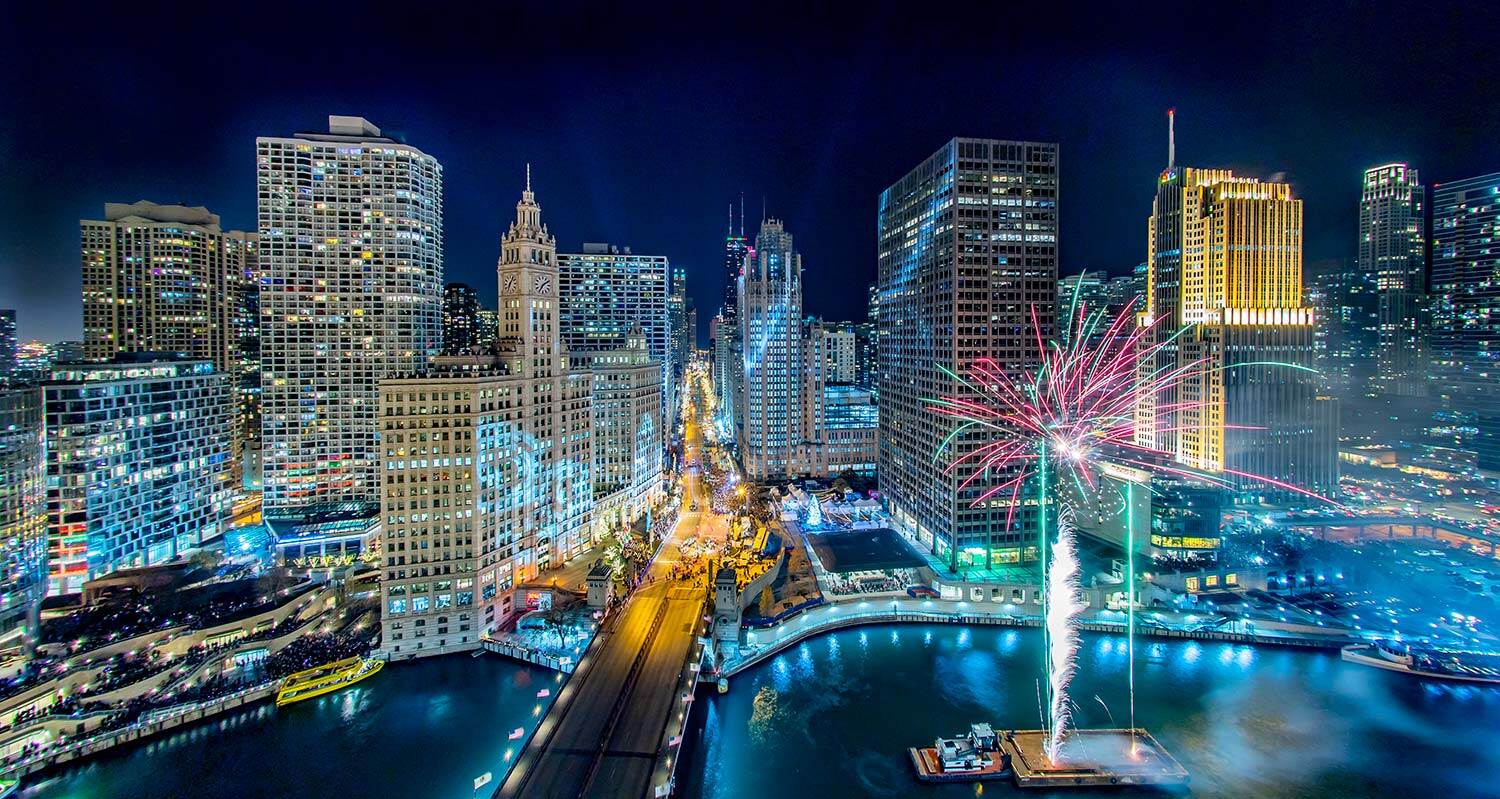 The Magnificent Mile District and The Wintrust Fireworks Spectacular – Photo credit Vito Palmisano