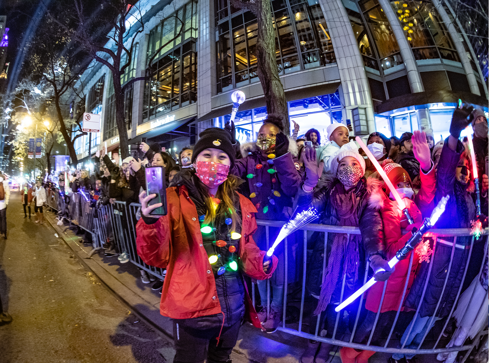 Happy Crowds with Volunteer